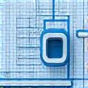 Icon representing a technical drawing or blueprint